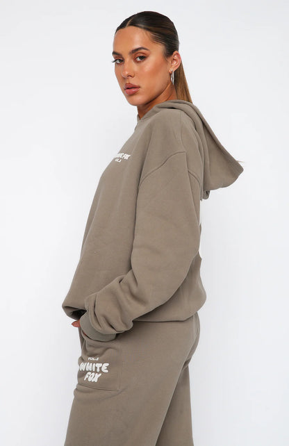 White Fox Oversized Hoodie + Free Sweatpants