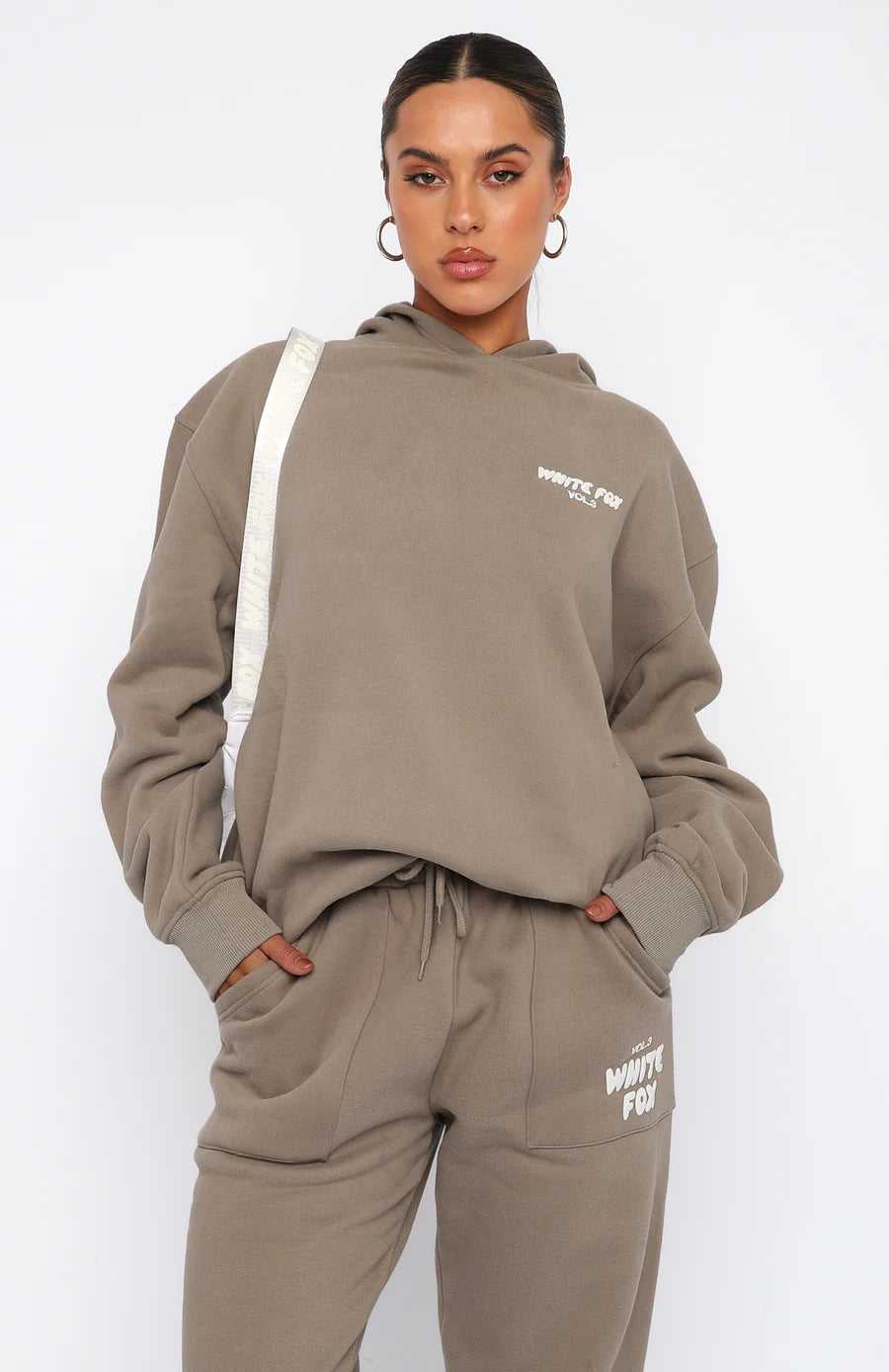 White Fox Oversized Hoodie + Free Sweatpants