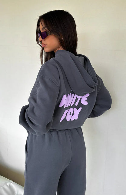 White Fox Oversized Hoodie + Free Sweatpants